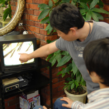 頭皮チェックの様子